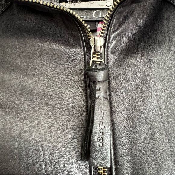 Mackage Aritzia Lamb Leather Jacket Size XS Black - Picture 9 of 12